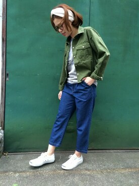 「Factor=（ファクターイコール）のアイテム（シューズ）」を使った、BENIさん（レディース・155cm）の春コーディネート