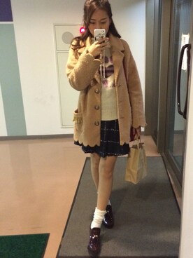 「LIZ LISA（リズリサ）のアイテム（その他アウター）」を使った、Renaさん（レディース・156cm）の秋コーディネート