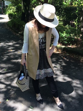 「BEAMS（ビームス）のアイテム（キャミソール）」を使った、⭐️Ⓜ︎aYuⓂ︎i⭐️さん（レディース・157cm）の春コーディネート