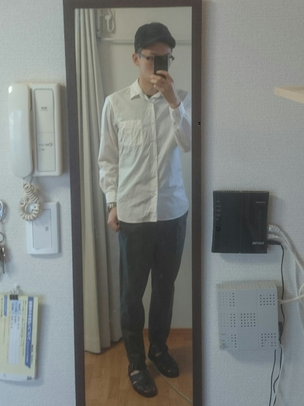 「Parabootのアイテム（シューズ、ブラック系）」を使った、しんぽーさん（メンズ・173cm）の秋コーディネートの1枚目の写真