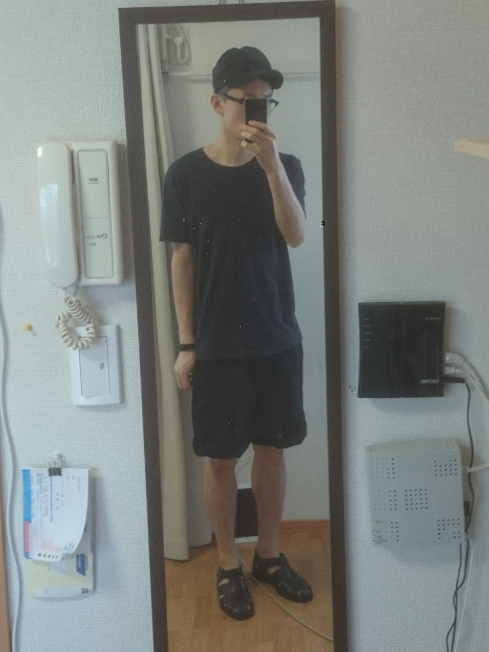 「Parabootのアイテム（シューズ、ブラック系）」を使った、しんぽーさん（メンズ・173cm）の秋コーディネートの1枚目の写真