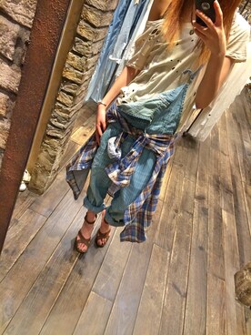 「goa（ゴア）のアイテム（サロペット/オーバーオール）」を使った、monaさん（レディース・160cm）の夏コーディネート