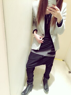 「KMRii（ケムリ）のアイテム（ブーツ）」を使った、monaさん（レディース・160cm）の冬コーディネート