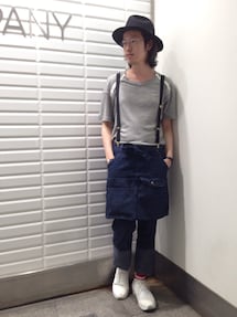 soe（ソーイ）の「soe×Lee エプロンパンツ （その他パンツ）」 - WEAR