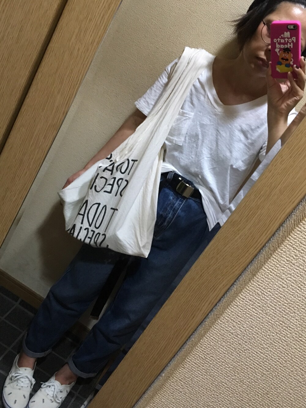 makikoさんの「マルシェバッグ / Marche Bag（TODAY'S SPECIAL）」を使ったコーディネートの1枚目の写真