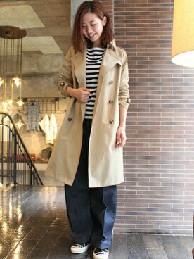 「journal standard L'essage（ジャーナルスタンダードレサージュ）のアイテム（トレンチコート）」を使った、AYAKAさん（レディース・167cm）の秋コーディネート
