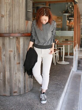 「JOURNAL STANDARD relume（ジャーナルスタンダード　レリューム）の21W ストレッチコールイージーパンツ#（その他パンツ）」を使った、AYAKAさん（レディース・167cm）の冬コーディネート