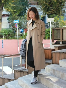 「JOURNAL STANDARD relume（ジャーナルスタンダード　レリューム）のアイテム（トレンチコート）」を使った、AYAKAさん（レディース・167cm）の冬コーディネート