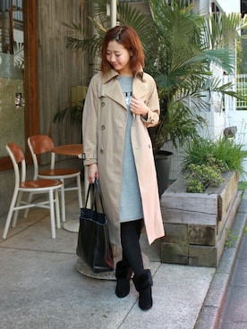 「JOURNAL STANDARD relume（ジャーナルスタンダード　レリューム）のアイテム（トレンチコート）」を使った、AYAKAさん（レディース・167cm）の秋コーディネート