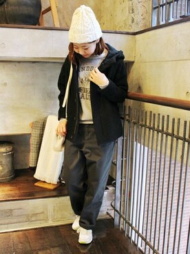 「スエット」｜AYAKAさん（レディース・167cm）の冬コーディネート