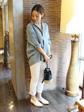 「ブルー x ホワイト」｜AYAKAさん（レディース・167cm）の春コーディネート