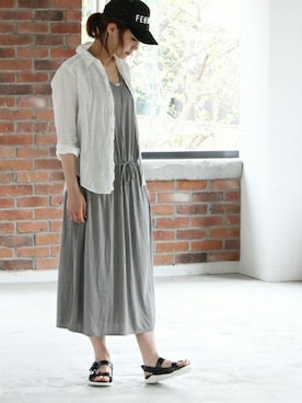 「JOURNAL STANDARD（ジャーナルスタンダード）のアイテム（帽子）」を使った、AYAKAさん（レディース・167cm）の春コーディネート