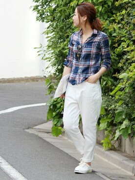 「ブルー x ホワイト」｜AYAKAさん（レディース・167cm）の春コーディネート