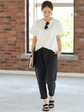 「JOURNAL STANDARD（ジャーナルスタンダード）のアイテム（バッグ）」を使った、AYAKAさん（レディース・167cm）の夏コーディネート