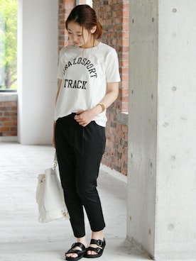 「JOURNAL STANDARD（ジャーナルスタンダード）のアイテム（バッグ）」を使った、AYAKAさん（レディース・167cm）の夏コーディネート