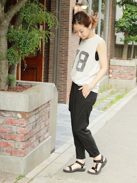 「JOURNAL STANDARD（ジャーナルスタンダード）のアイテム（バッグ）」を使った、AYAKAさん（レディース・167cm）の夏コーディネート