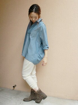 「ブルー x ホワイト」｜AYAKAさん（レディース・167cm）の夏コーディネート