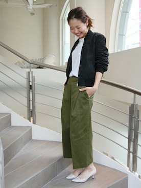 Ma 1を使った クロップドパンツ のレディース人気ファッションコーディネート Wear