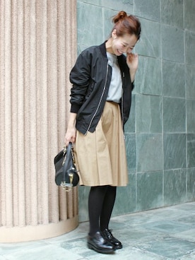 「JOURNAL STANDARD（ジャーナルスタンダード）のアイテム（ブルゾン）」を使った、AYAKAさん（レディース・167cm）の夏コーディネート