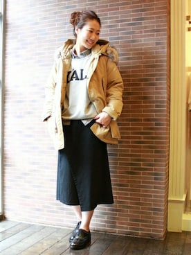 「RIDING HIGH（ライディングハイ）のアイテム」を使った、AYAKAさん（レディース・167cm）の夏コーディネート