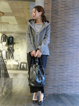 「クロップドパンツ」｜AYAKAさん（レディース・167cm）の冬コーディネート