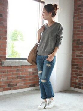 「COMMON PROJECTS（コモンプロジェクト）のアイテム」を使った、AYAKAさん（レディース・167cm）の秋コーディネート