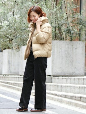 「JOURNAL STANDARD（ジャーナルスタンダード）のアイテム（ダウンジャケット/コート）」を使った、AYAKAさん（レディース・167cm）の秋コーディネート