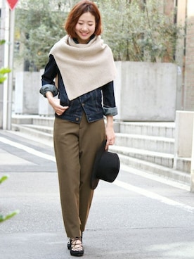 「スヌード」｜AYAKAさん（レディース・167cm）の秋コーディネート