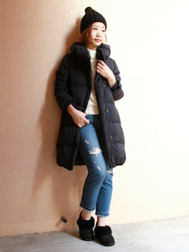 「JOURNAL STANDARD（ジャーナルスタンダード）のアイテム（帽子）」を使った、AYAKAさん（レディース・167cm）の秋コーディネート