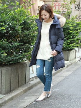 「JOURNAL STANDARD（ジャーナルスタンダード）のアイテム（ダウンジャケット/コート）」を使った、AYAKAさん（レディース・167cm）の秋コーディネート