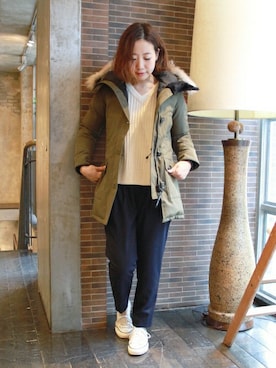 「JOURNAL STANDARD（ジャーナルスタンダード）のアイテム（ダウンジャケット/コート）」を使った、AYAKAさん（レディース・167cm）の秋コーディネート