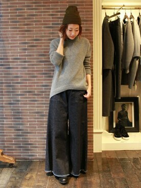 「JOURNAL STANDARD（ジャーナルスタンダード）のアイテム（帽子）」を使った、AYAKAさん（レディース・167cm）の秋コーディネート