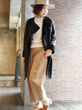 「MOHEDA TOFFELN（モヘダトフェール）のアイテム」を使った、AYAKAさん（レディース・167cm）の秋コーディネート