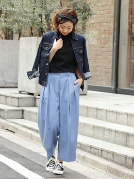 「クロップドパンツ」｜AYAKAさん（レディース・167cm）の冬コーディネート