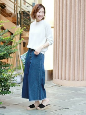 「クロップドパンツ」｜AYAKAさん（レディース・167cm）の冬コーディネート