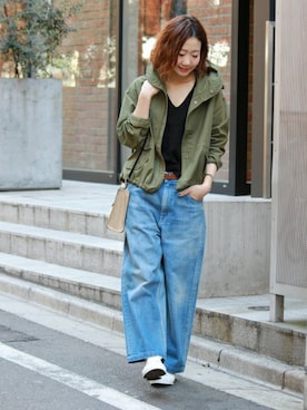 「JOURNAL STANDARD（ジャーナルスタンダード）のアイテム（モッズコート）」を使った、AYAKAさん（レディース・167cm）の冬コーディネート