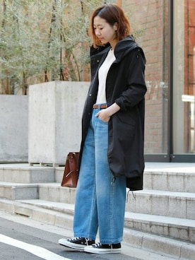 「JOURNAL STANDARD（ジャーナルスタンダード）のアイテム（モッズコート）」を使った、AYAKAさん（レディース・167cm）の冬コーディネート