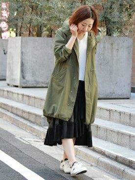 「JOURNAL STANDARD（ジャーナルスタンダード）のアイテム（モッズコート）」を使った、AYAKAさん（レディース・167cm）の冬コーディネート