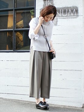 「クロップドパンツ」｜AYAKAさん（レディース・167cm）の冬コーディネート