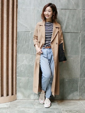 「TEMBEA（テンベア）のアイテム」を使った、AYAKAさん（レディース・167cm）の冬コーディネート