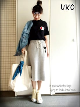 「RED CARD TOKYO（レッドカード）のアイテム（ジャケット/アウター）」を使った、UKOさん（レディース・152cm）の春コーディネート
