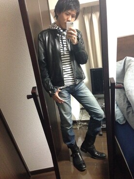 ぺいちゃんさん（メンズ・173cm）の冬コーディネート