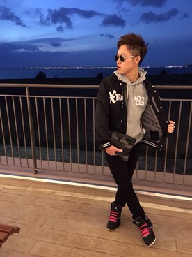 「ショッピング」｜「アイテム（その他シューズ）」を使った、Ryo Tsujinakaさん（メンズ・172cm）の冬コーディネート