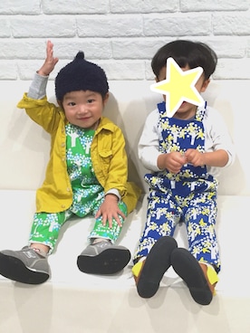 「handmade」｜「アイテム（福袋/福箱）」を使った、S&☺︎さん（キッズ・80cm）の秋コーディネート
