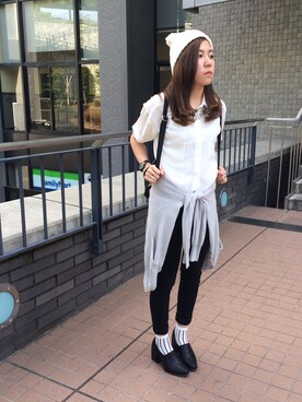「EMODA（エモダ）のアイテム（その他シューズ）」を使った、Christy さん（レディース・161cm）の夏コーディネート