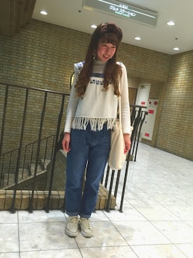 「E hyphen world gallery（イーハイフンワールドギャラリー）のアイテム」を使った、noiriさん（レディース・161cm）の春コーディネート