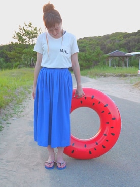 「MARGARET HOWELL（マーガレットハウエル）のアイテム」を使った、noiriさん（レディース・161cm）の夏コーディネート