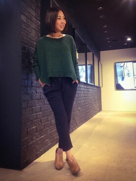 「IOSSELLIANI（イオッセリアーニ）のアイテム（ピアス（両耳用））」を使った、ZOZOSTROKEさん（レディース・166cm）の秋コーディネート