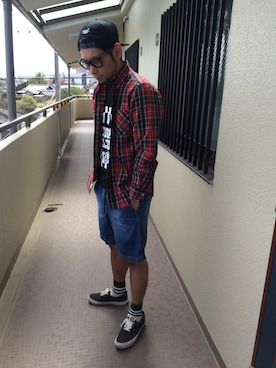 「アイテム（Tシャツ/カットソー）」を使った、ドイツ大輔さん（メンズ・174cm）の春コーディネート