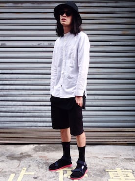 「417 EDIFICE（フォーワンセブンエディフィス）のアイテム（帽子）」を使った、Saruさん（メンズ・172cm）の秋コーディネート